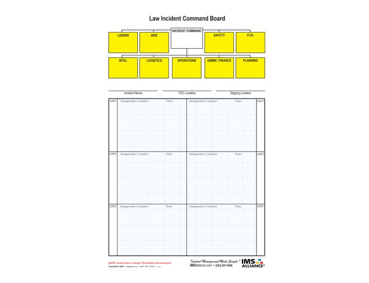 Law Enforcement incident command board