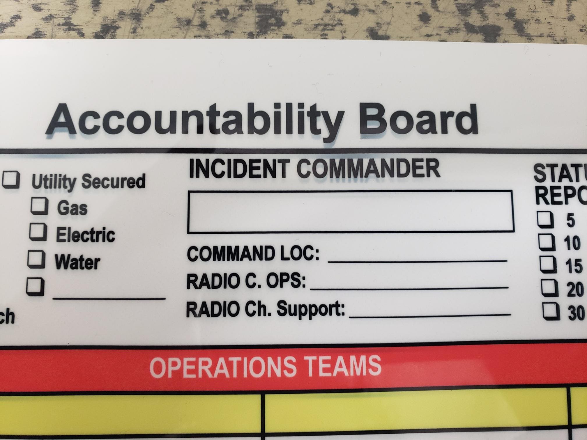 Accountability Board front shadwo