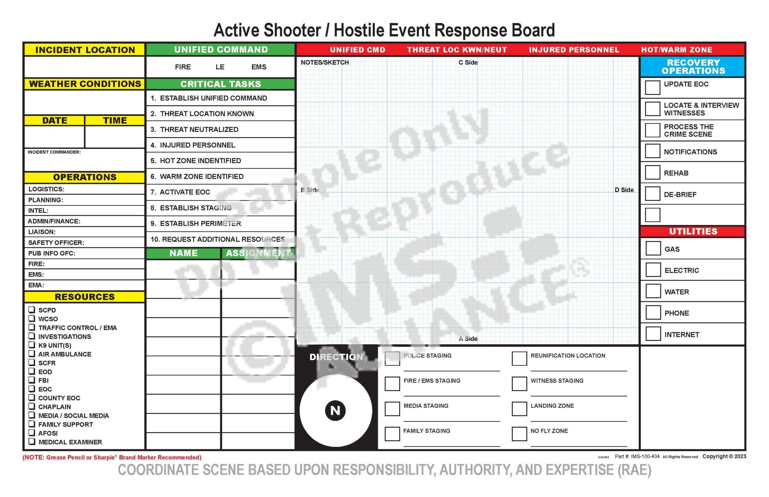Active Shooter Board Sample
